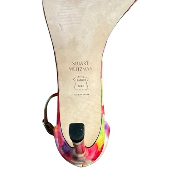 Stuart Weitzman Floral Sandals Heels 6.5 - Picture 5 of 6